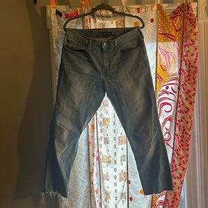 j crew mercantile lightwash cropped and ripped denim US M 32x34